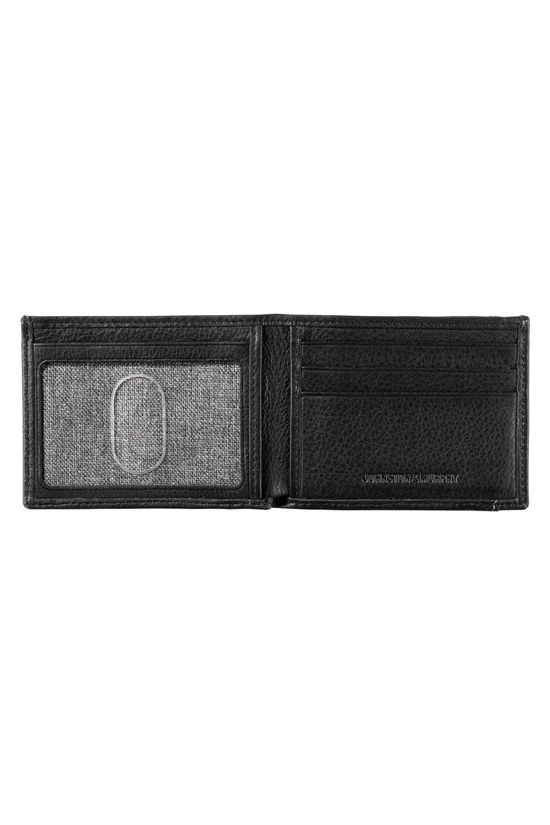Leather Wallet, Alternate, color, BLACK
