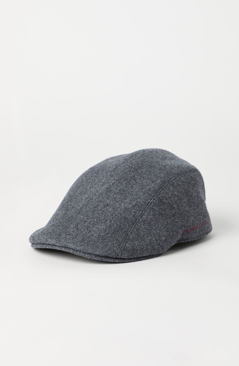 Brunello Cucinelli Flat cap, Alternate, color, Dark Grey