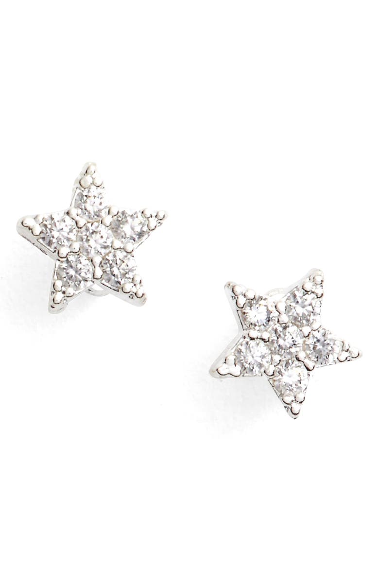 Estella Bartlett Shine Bright Star Stud Earrings, Main, color, 
