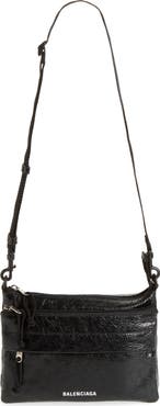 Balenciaga Explorer Double Pouch Lambskin Messenger Bag