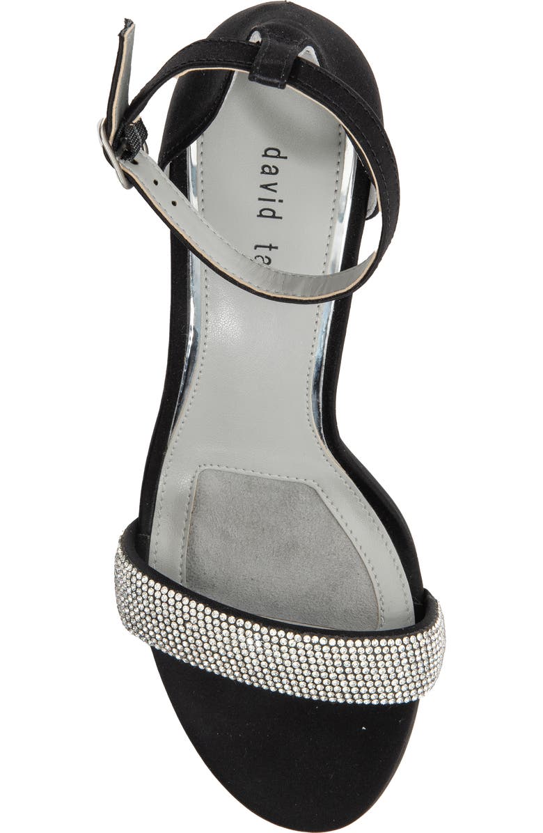 David Tate Icon Evening Sandal, Alternate, color, Black Satin