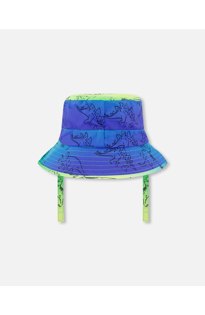Deux par Deux Little Boy's Printed Beach Hat Vibrant Blue And Green Dino, Alternate, color, Vibrant Blue And Green Dino