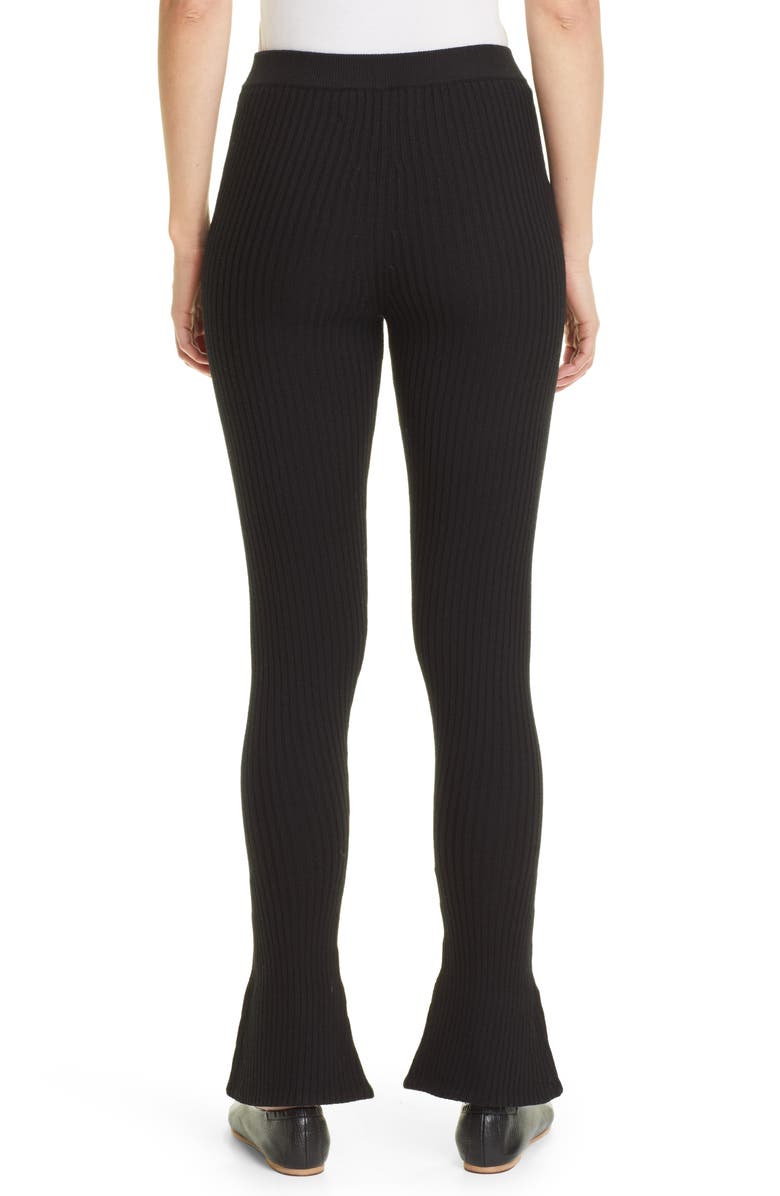 Merlette Alban Rib Stretch Merino Wool Flare Sweater Leggings, Alternate, color, 