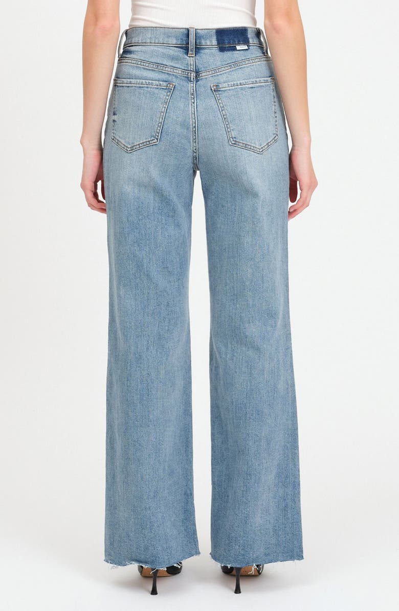 DAZE Far Out Raw Hem High Waist Wide Leg Jeans, Alternate, color, Fools Gold
