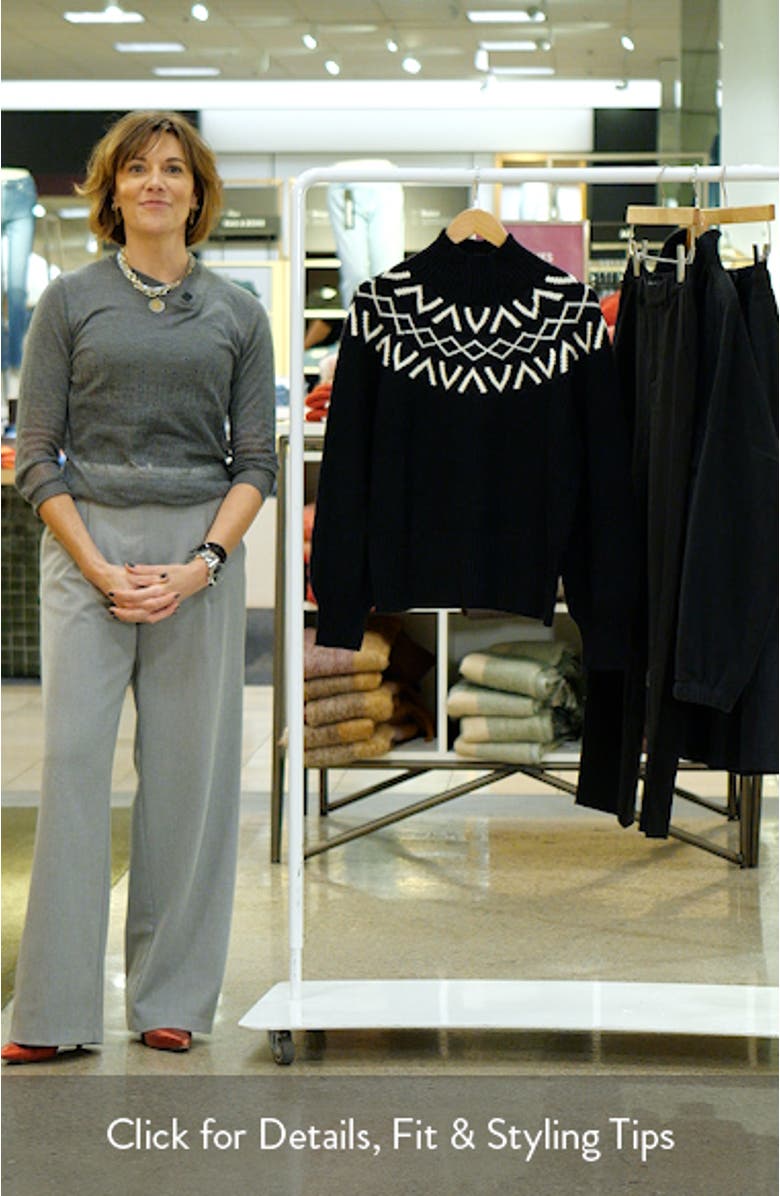 Marcie Fair Isle Mock Neck Sweater, sales video thumbnail