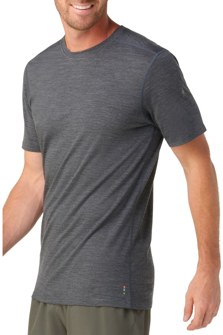 Merino Wool Short Sleeve T-Shirt, Main, color, IRON HEATHER