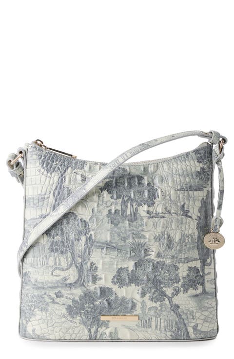 Katie Croc Embossed Leather Crossbody Bag