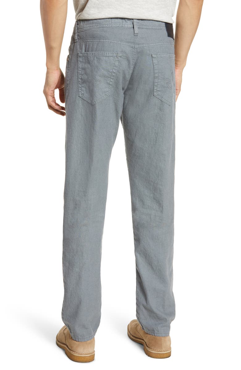 AG Graduate Slim Straight Leg Linen Blend Pants, Alternate, color,
