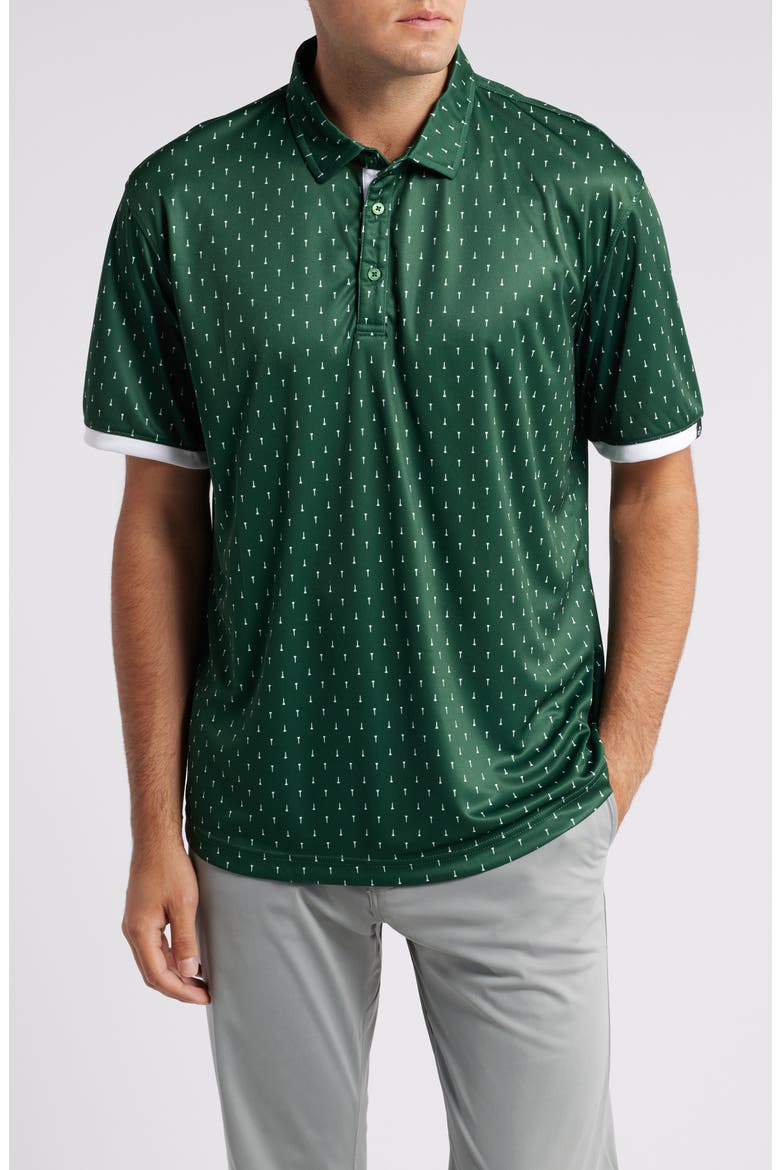 Jasper Tee Print Golf Polo, Main, color, HUNTER