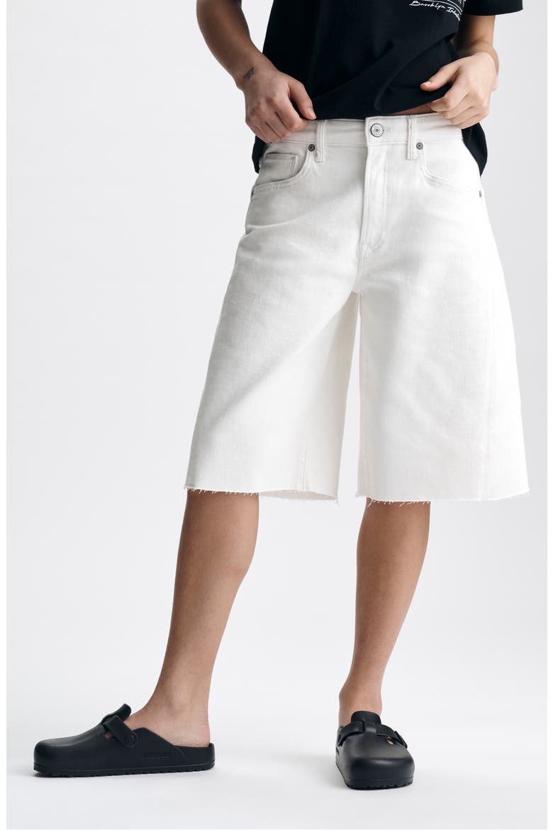 Denim Barrel Shorts, Main, color, OFF WHITE EVERYDAY D