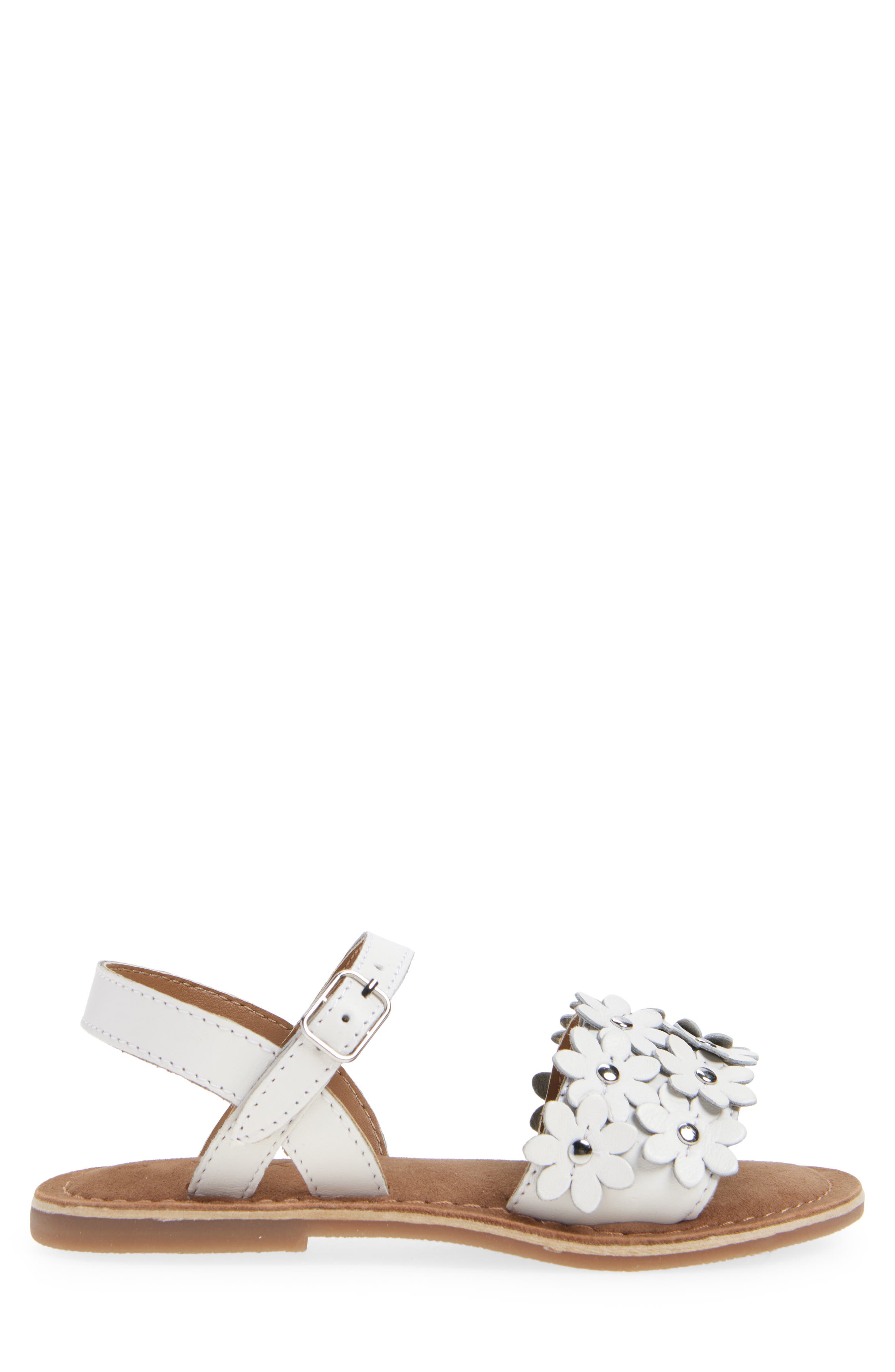 NEXT Kids' Floral Ankle Strap Sandal, Alternate, color, White