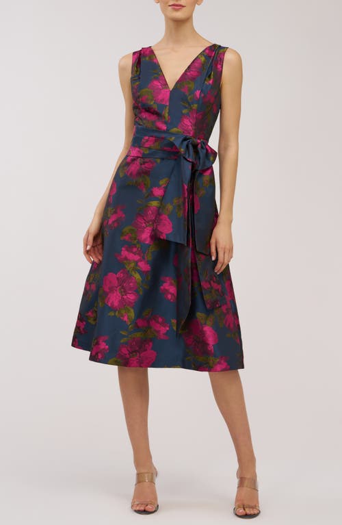 Kay Unger Elisa Sleeveless Cocktail Dress In Multi