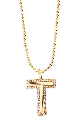 Baublebar Arianna Initial Pendant Necklace In Gold