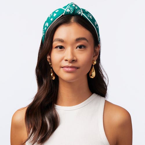 Lele Sadoughi Nba Boston Celtics Embroidered Headband In Green