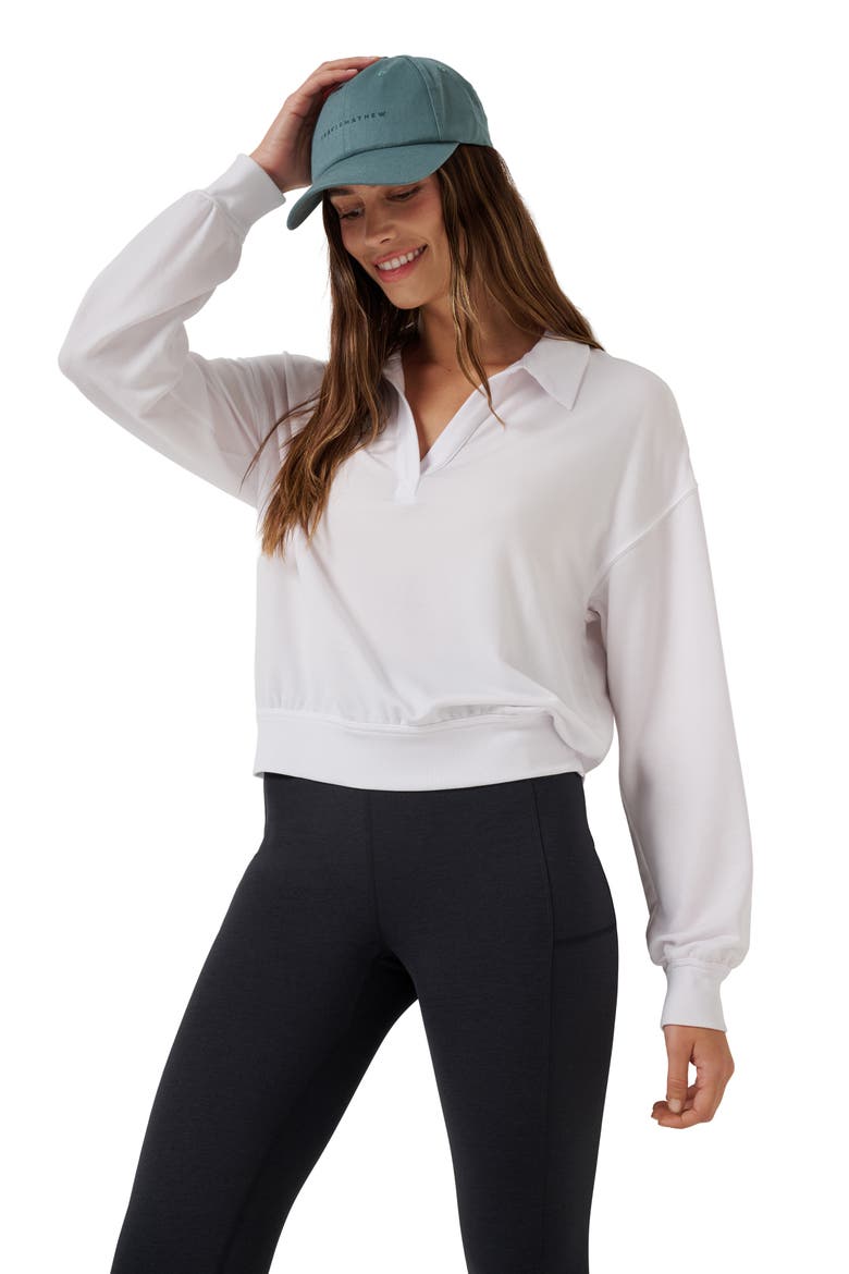 Cloud French Terry Sweatshirt, Alternate, color, WHITE