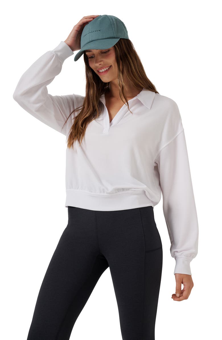 TravisMathew Cloud French Terry Sweatshirt, Alternate, color, White