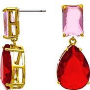 RIVKA FRIEDMAN Mixed Stone Drop Earrings