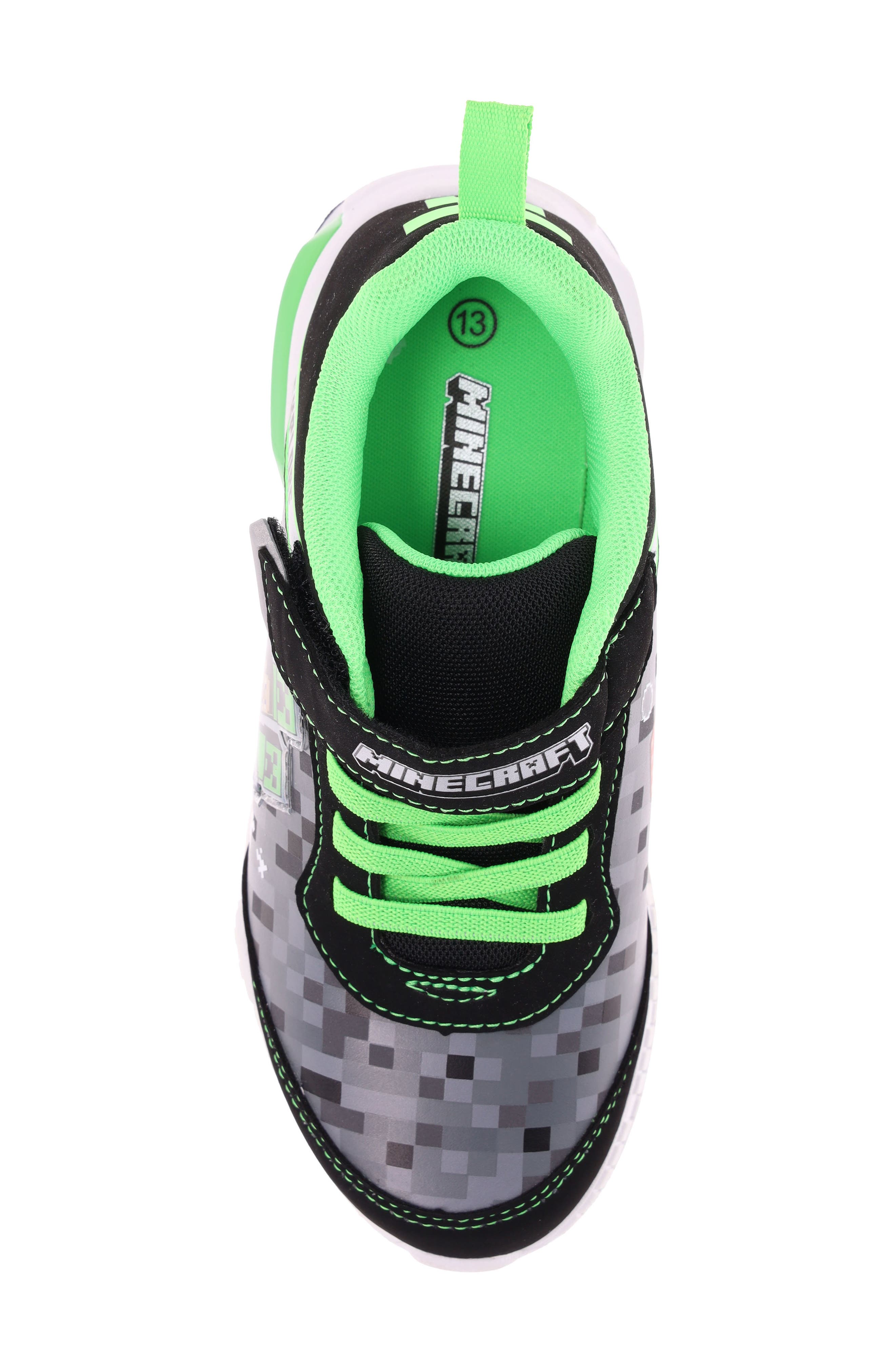 SG Footwear Kids' Minecraft Light-Up Sneaker, Alternate, color, 