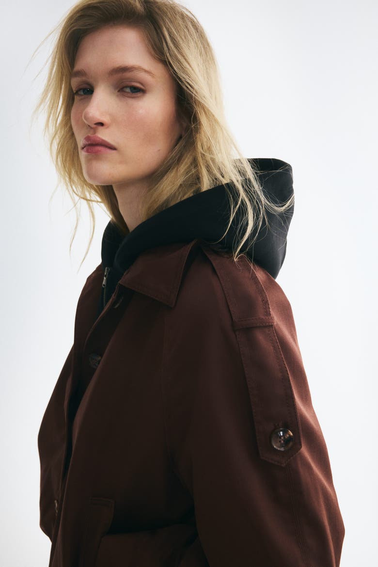 Twill Blouson Jacket, Alternate, color, Dark brown