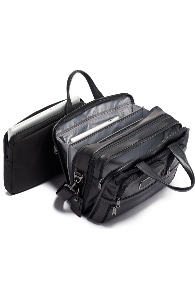TUMI Alpha 3 Expandable Organizer Leather Laptop Briefcase, Alternate, color,
