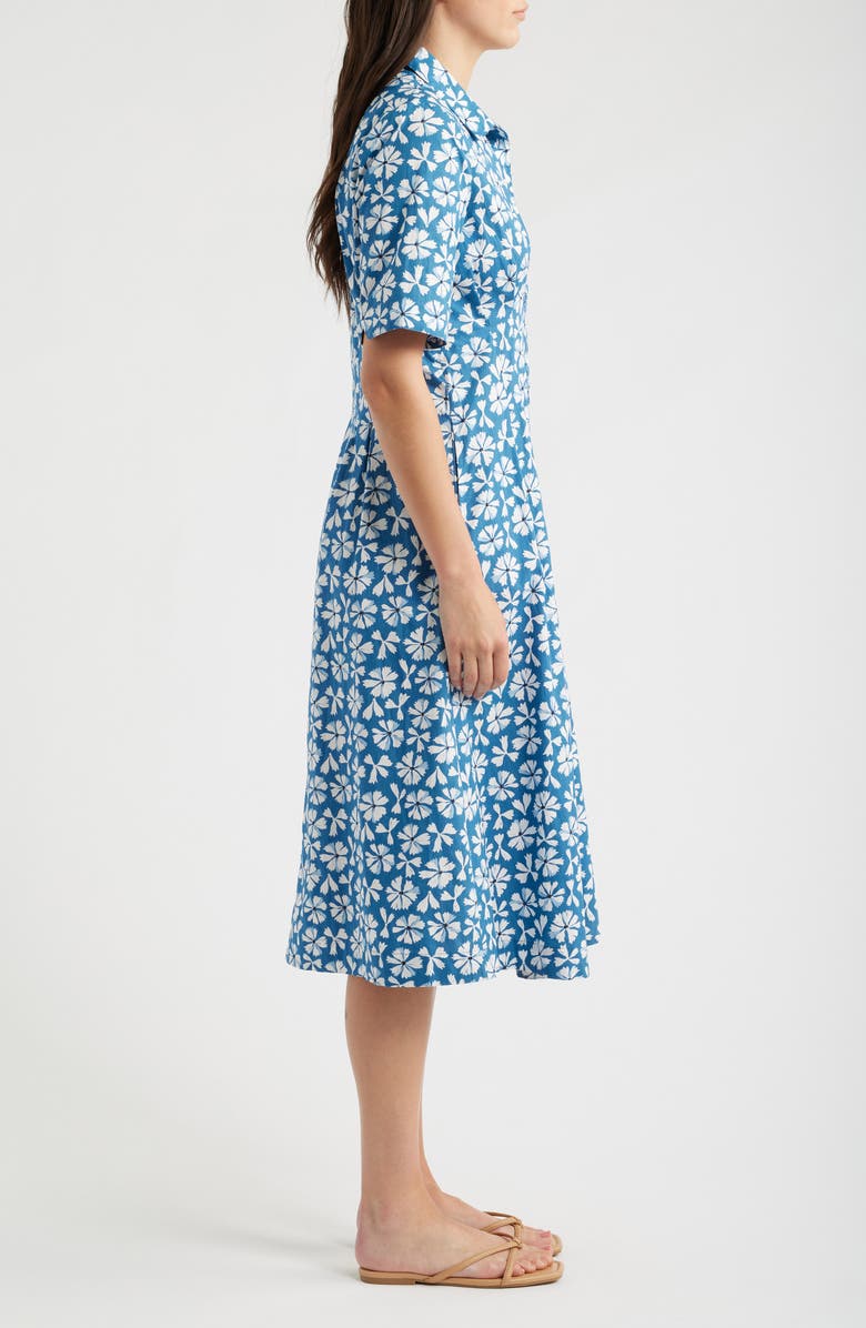 Seasalt Cornwall Organic Cotton Midi Shirtdress, Alternate, color, Bold Cornflower Sailboats