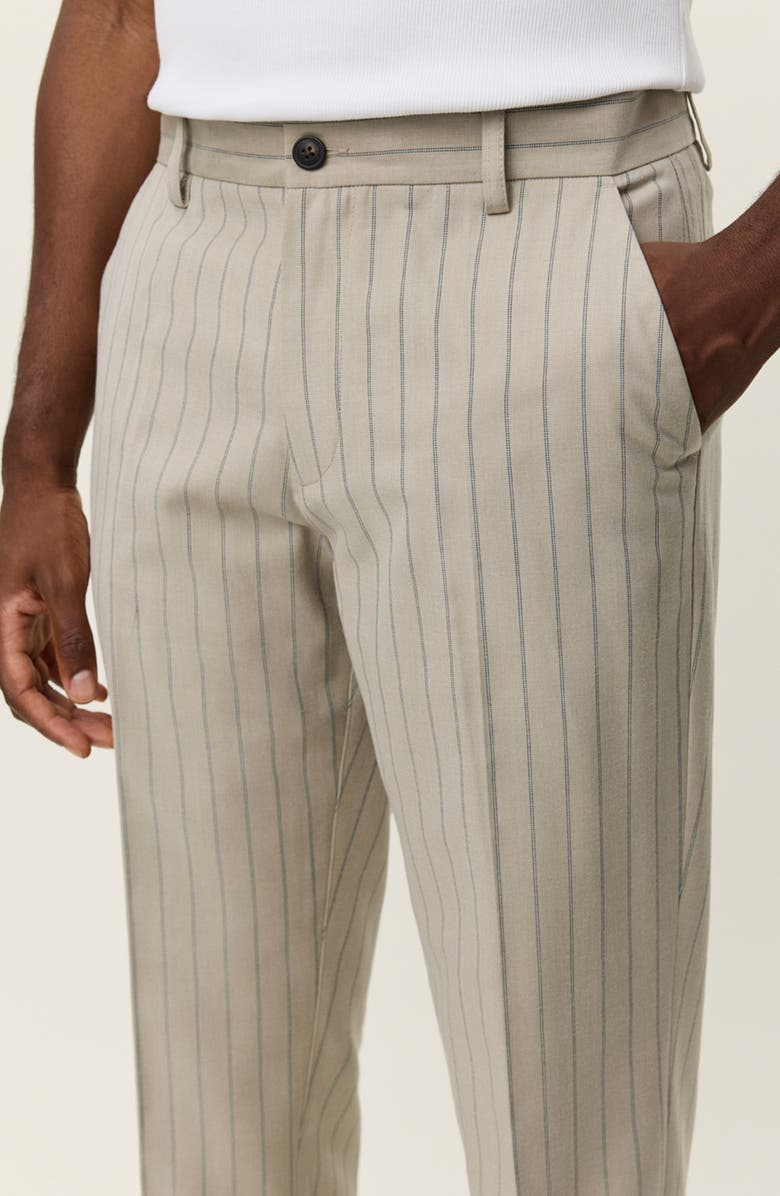 Les Deux Como Pinstripe Pants, Alternate, color, Dark Sand