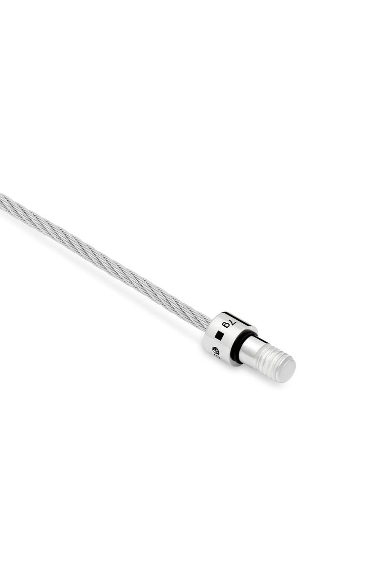 le gramme 7G Polished Sterling Silver Horizontal Engraving Cable Bracelet, Alternate, color, 