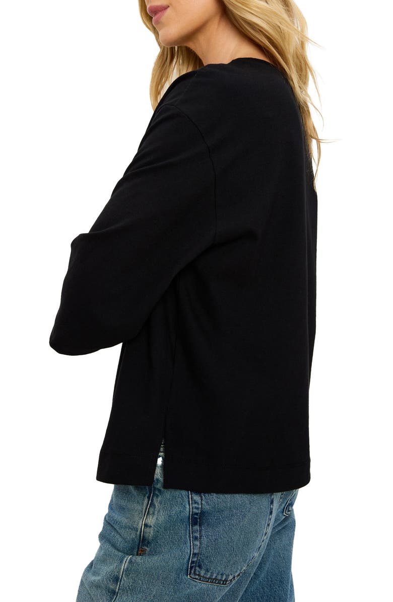 Michael Stars Sharona Straight Sleeve T-Shirt, Alternate, color, Black