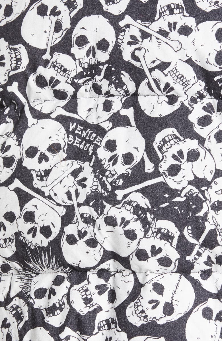 ERL Gender Inclusive Skull Print Puffer Jacket, Alternate, color, 