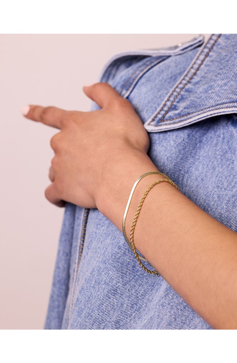 Electric Picks Twice As Nice Double Bracelet, Alternate, color, Gold