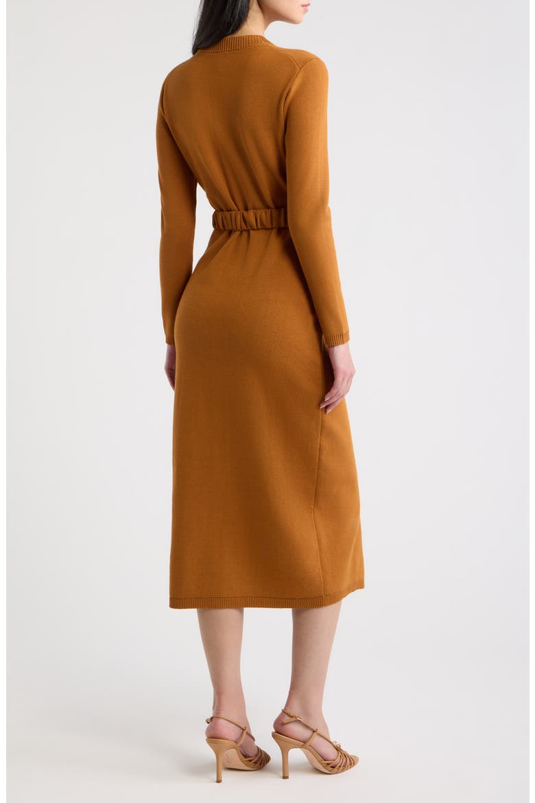 Belted Button Down Maxi Dress, Alternate, color, TOAST