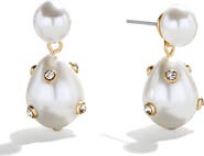 BaubleBar Inessa Crystal & Faux Pearl Drop Earrings