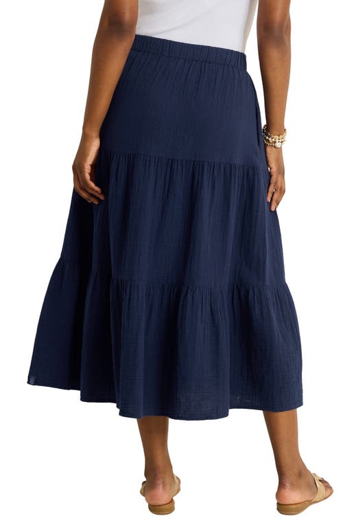 Tommy Bahama Tiered Cotton Gauze Midi Skirt