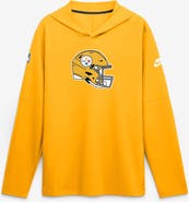 Nike Men's Nike Gold Pittsburgh Steelers Sideline Alternate Lightweight Long Sleeve Hooded Dri-FIT T-Shirt