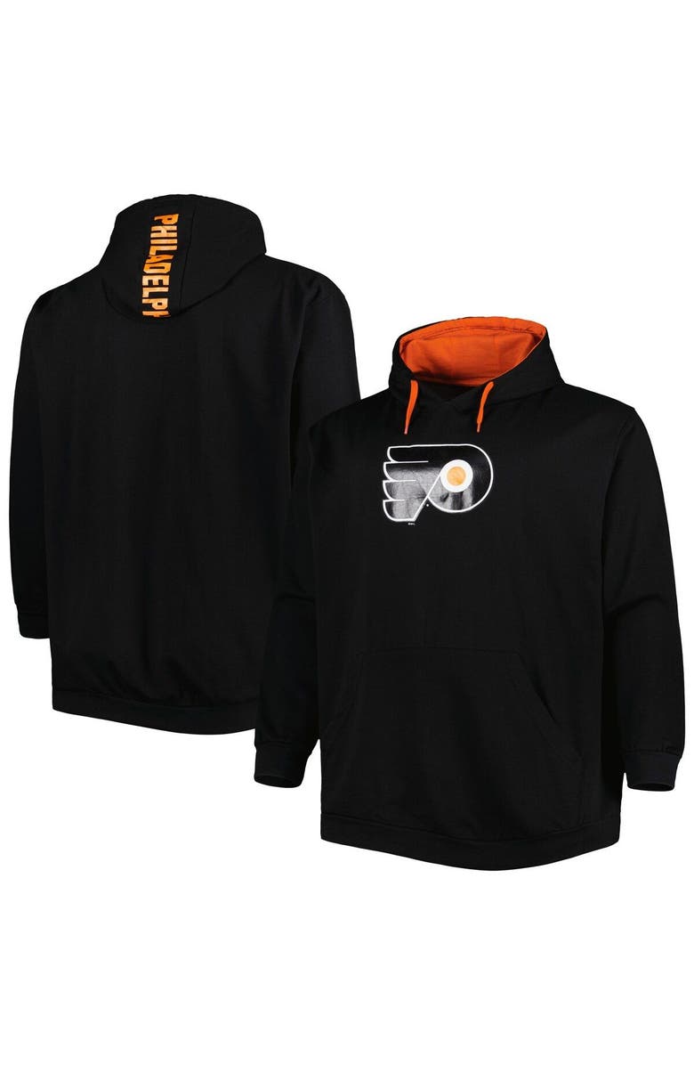 PROFILE Men's Black Philadelphia Flyers Big & Tall Fleece Pullover Hoodie, Main, color, Black
