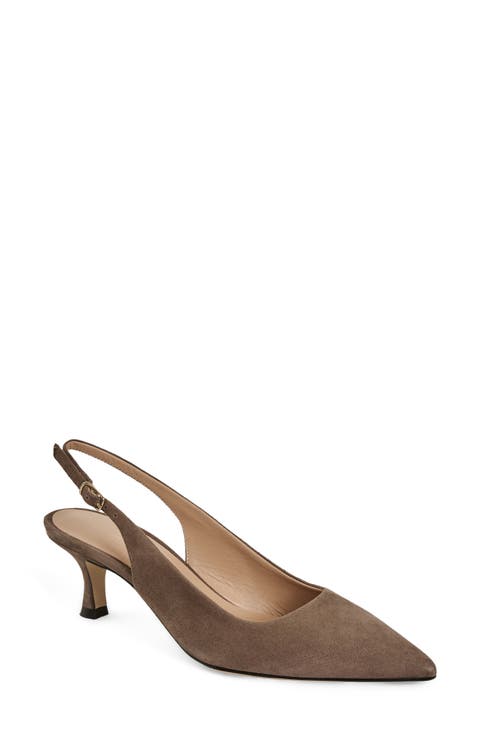 Palerma Pointed Toe Kitten Heel Slingback Pump