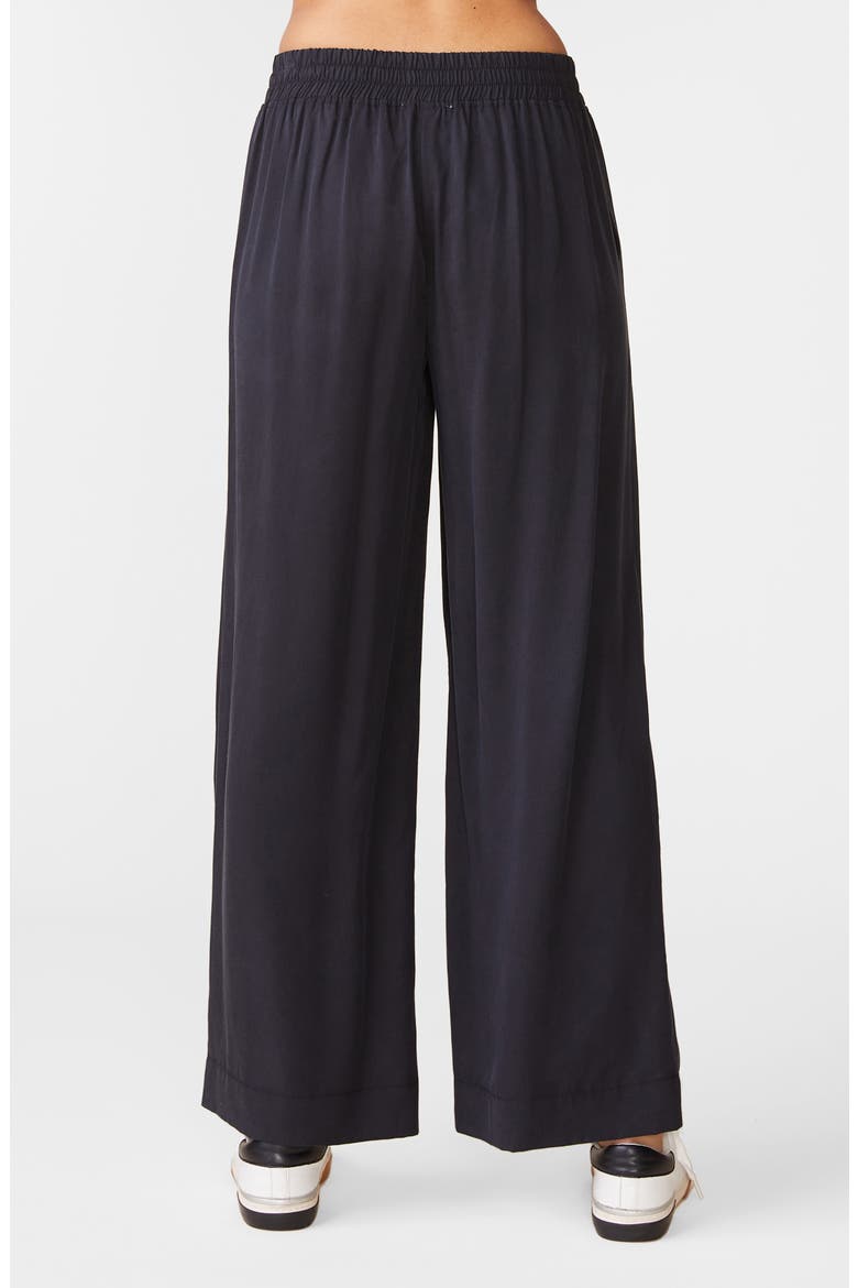 Seamed Front Wide Leg Pants, Alternate, color, BLACK