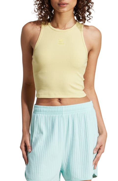 Essentials Lifestyle Rib Crop Tank Top