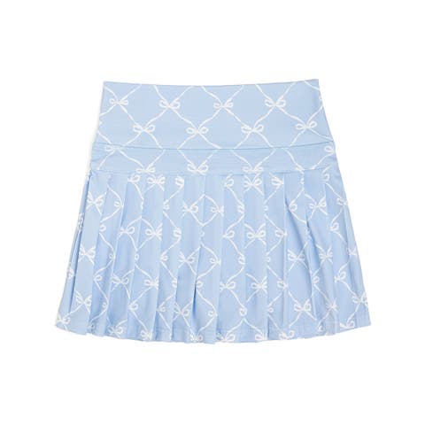 Sky Blue Bow Trellis Athletic Skort (Toddler, Little Kid & Big Kid)