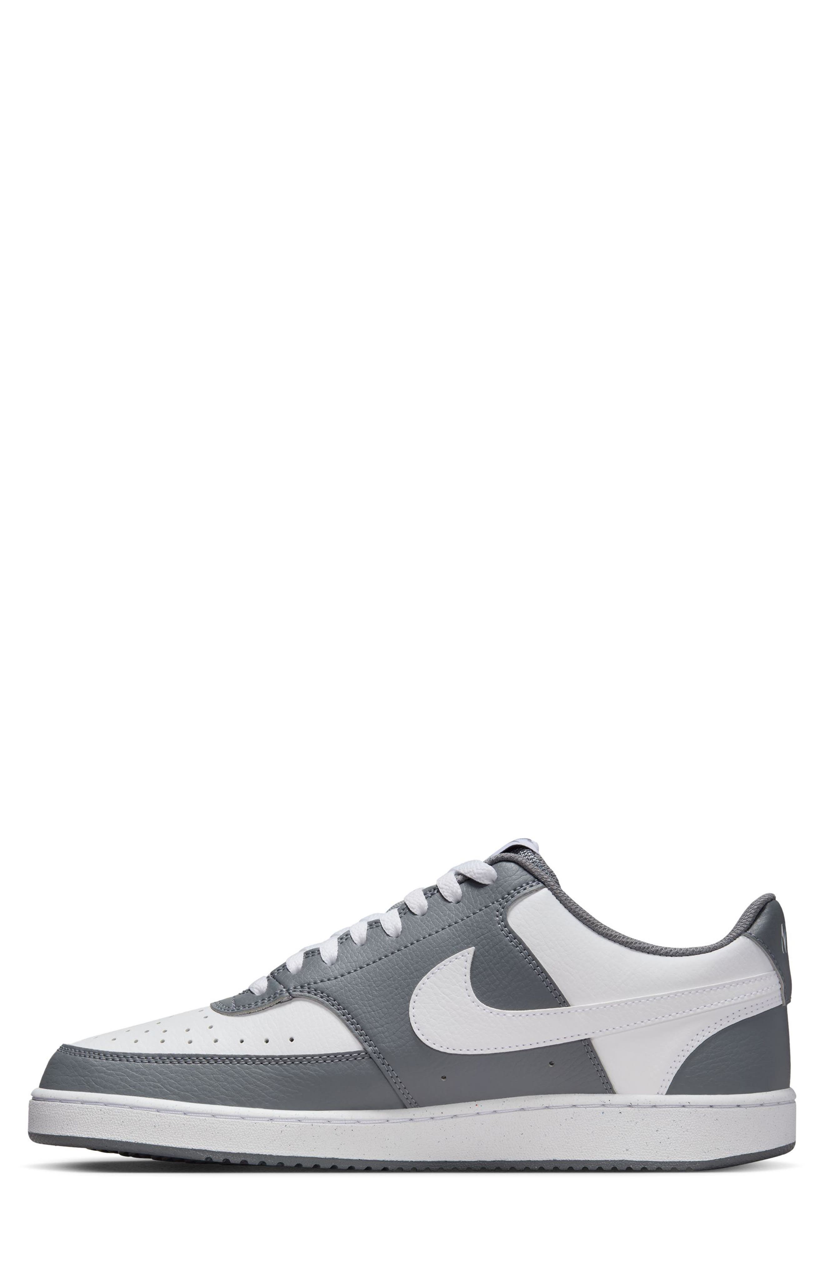 Nike Court Vision Low Sneaker, Alternate, color, Cool Grey/ White