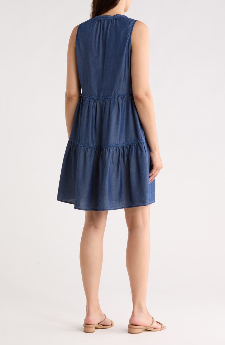 Tommy Bahama Sleeveless Tiered Chambray Dress, Alternate, color,