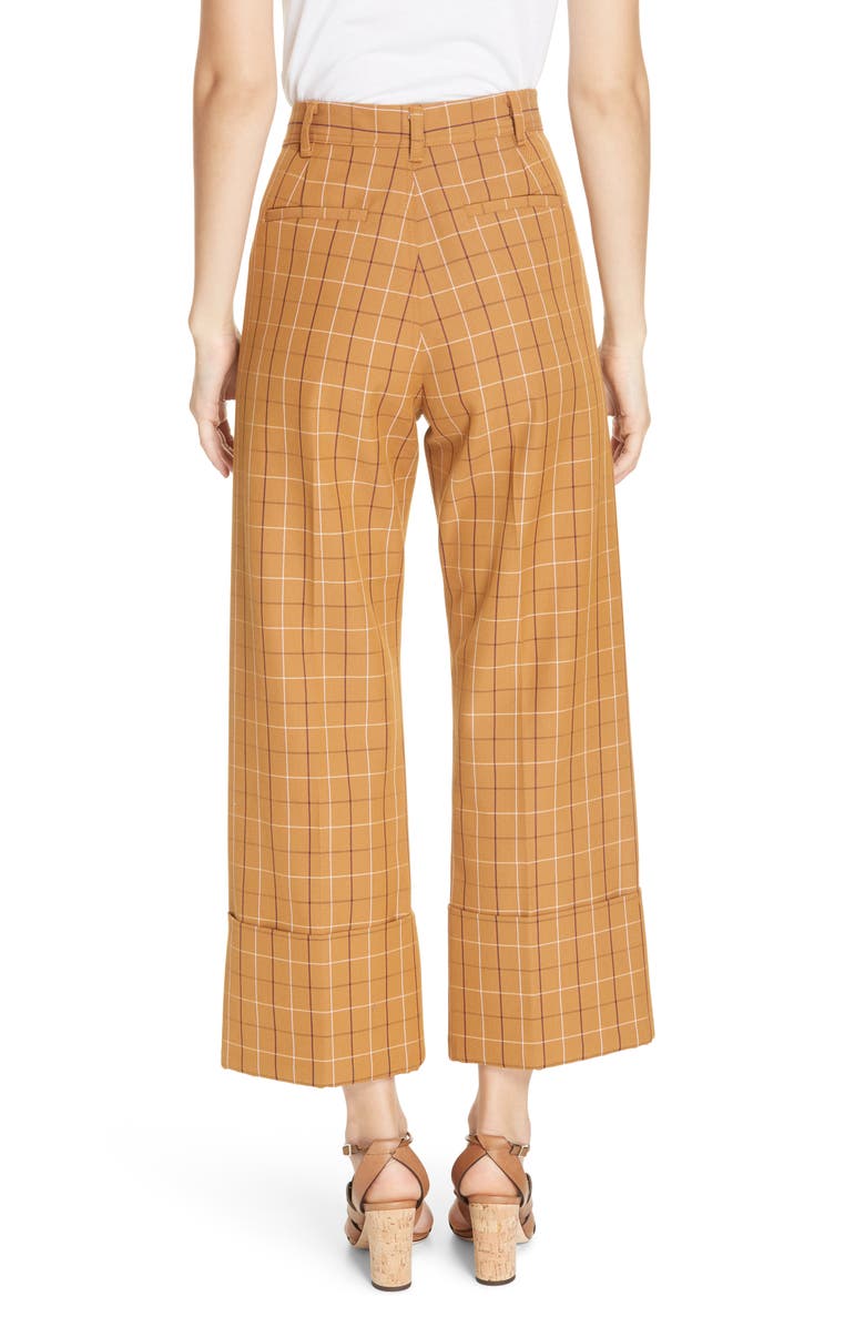 Sea Poirot Plaid Cuff Pants, Alternate, color, 