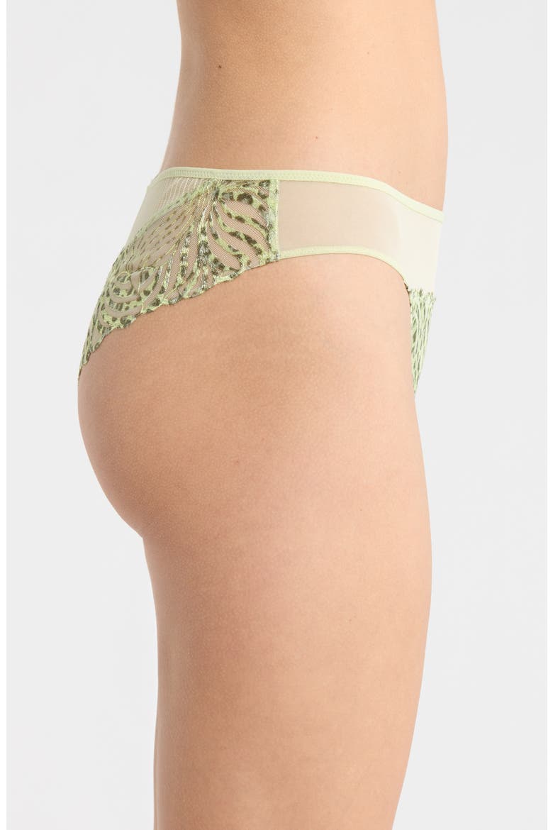 Legend Embroidered Tulle Thong, Alternate, color, WILD PISTACHIO