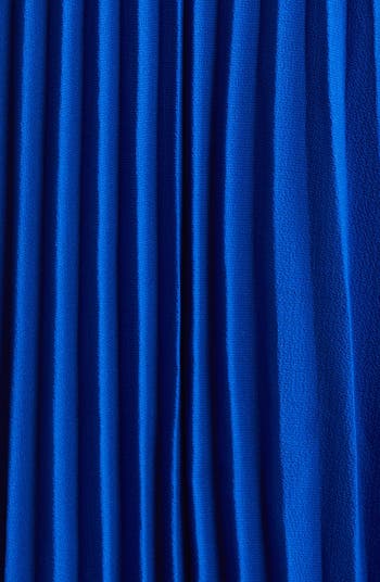 Pleated Sleeveless Crepe Dress