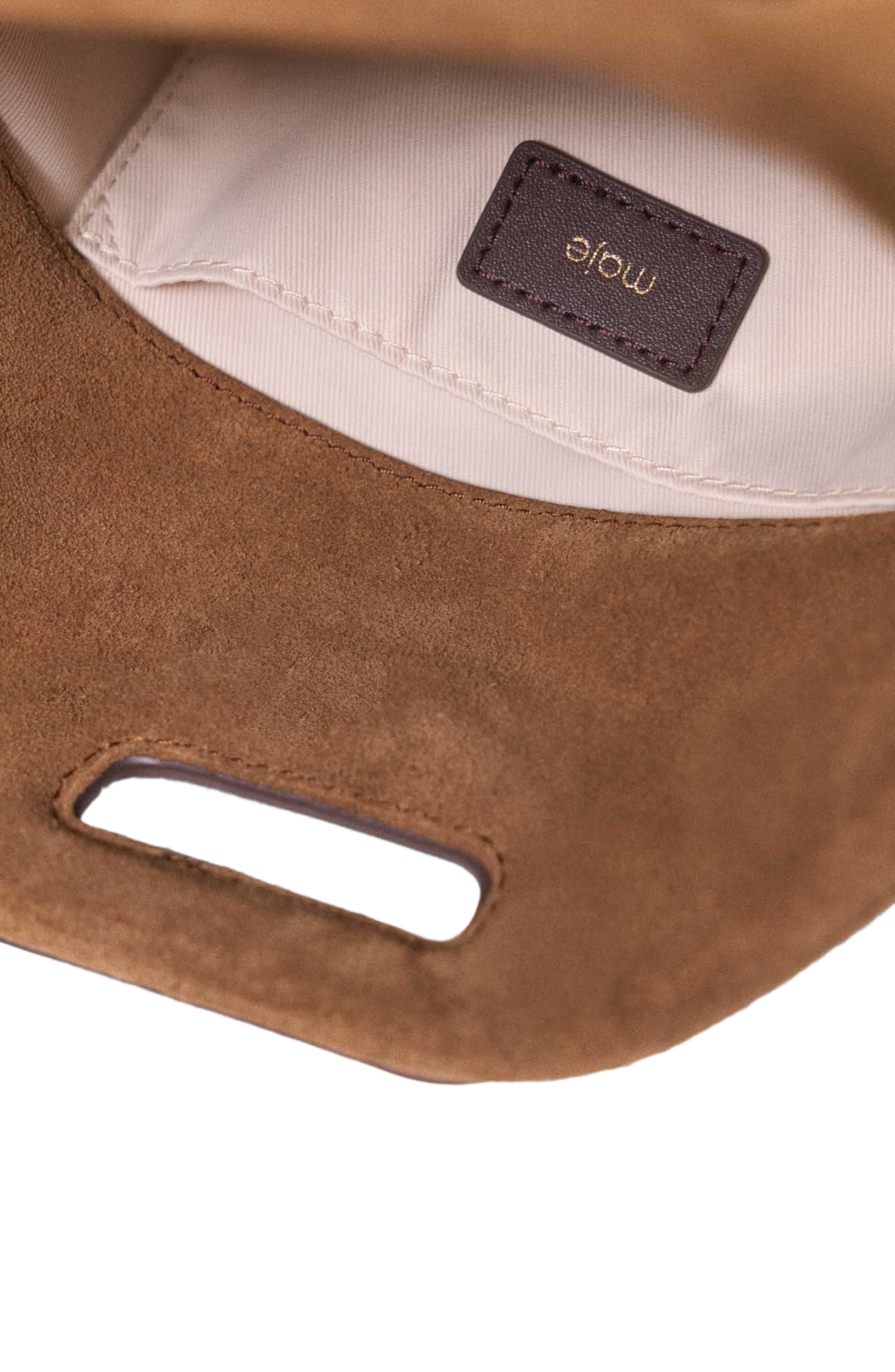 maje Leather and suede Miss M Mini bag, Alternate, color, Camel/Brown