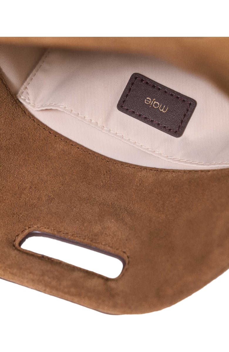 maje Leather and suede Miss M Mini bag, Alternate, color, Camel/Brown