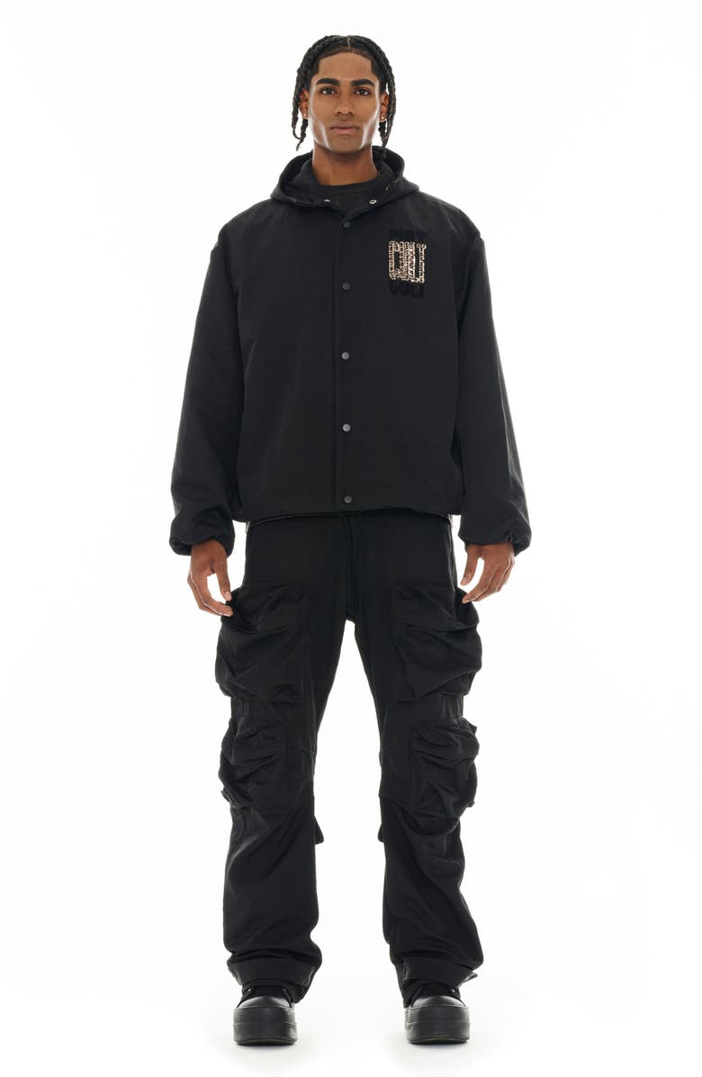 Cult of Individuality 610 Baggy Cargo Pants, Alternate, color, Black Nylon