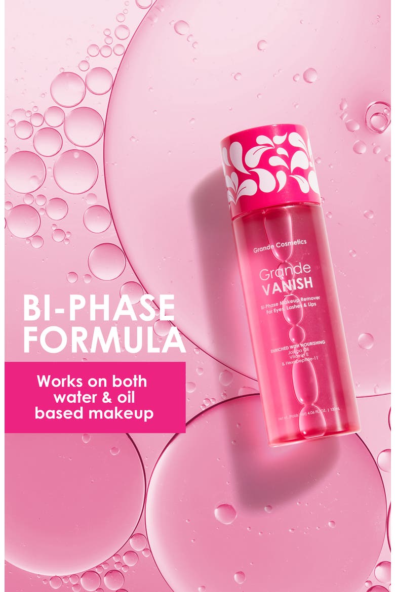 GrandeVANISH Bi-Phase Makeup Remover for Eyes, Lashes & Lips, Alternate, color, CLEAR