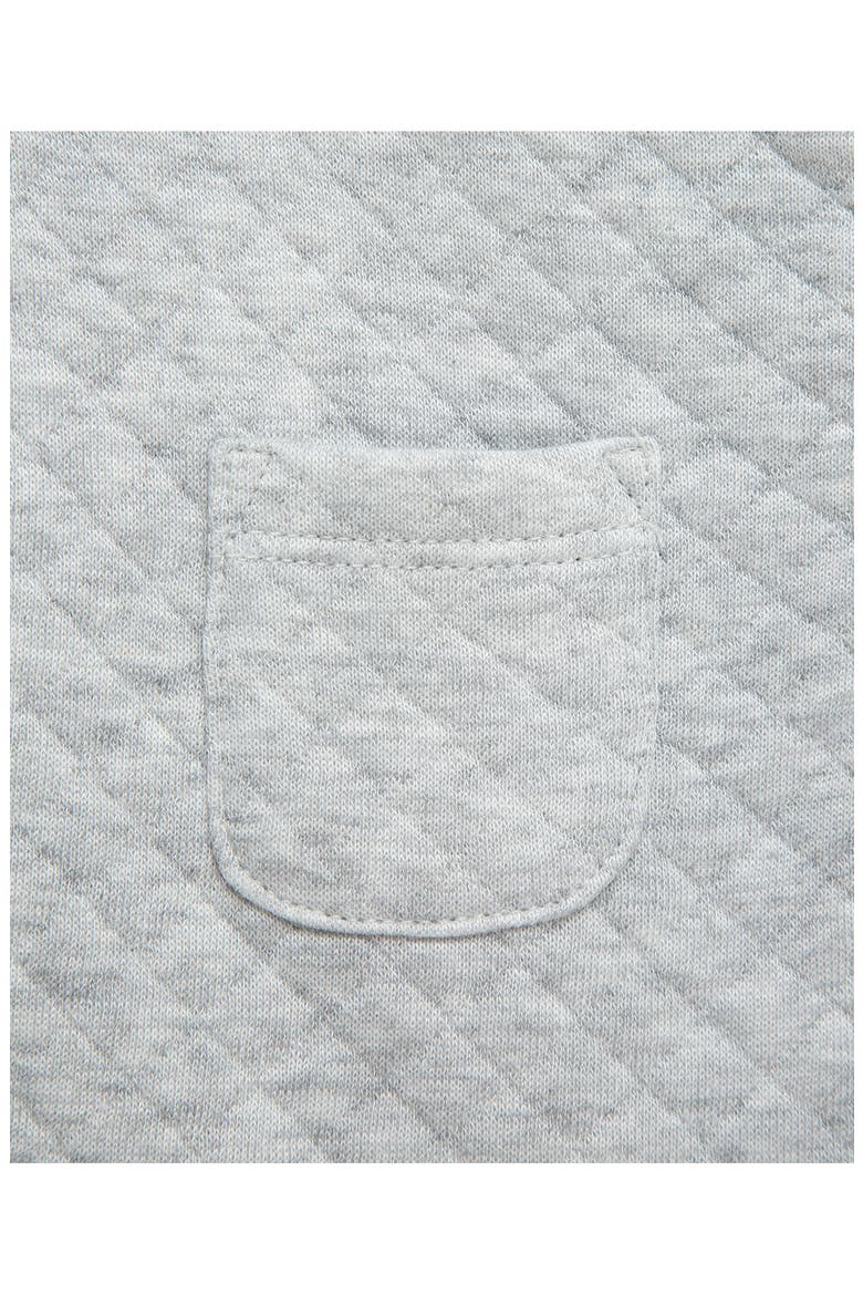 Quilted Hooded Romper, Alternate, color, HEATHER GRAY