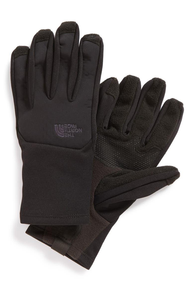 'Canyonwall' Etip Gloves, Main, color, THE NORTH FACE BLACK